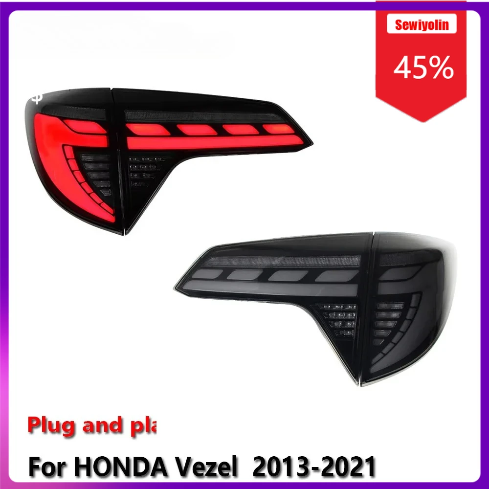 

Sewiyolin автомобильные светодиодные фонари задний фонарь в сборе для HONDA Vezel 2013-2021 авто противотуманные DRL тормозные указатели поворота