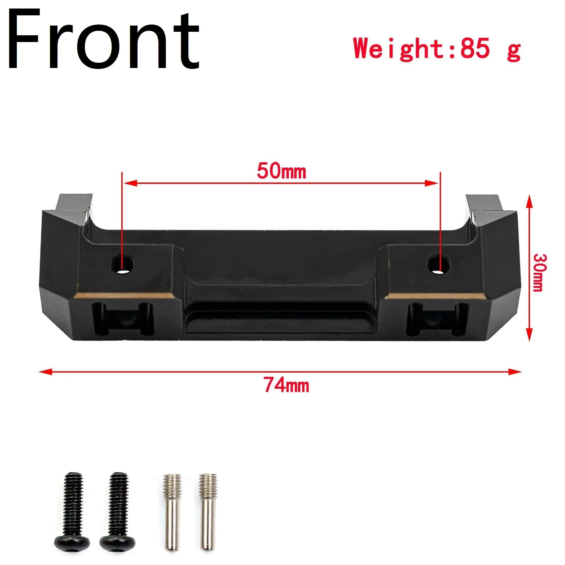 Brass Front and Rear Bumper Mount Counterweight for RGT EX86190 EX 86190 LC76 1/10 RC Crawler Car Upgrade Parts