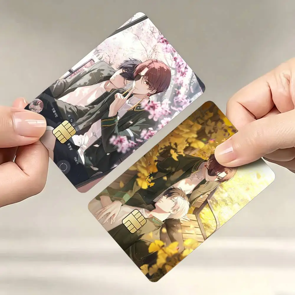

H-Haruka Sakura H-Hayato Suo Credit Card Skin Stickers For VISA Bank Bus Metro Access Card Protective Film Cover Sticker