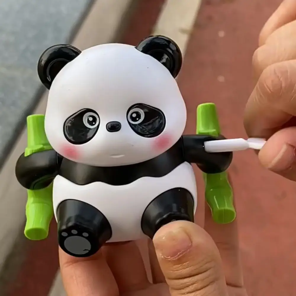 Swing ไปข้างหน้า Panda Clockwork ของเล่น Movable Interactive Anime Panda Wind-up ของเล่นตลกน่ารัก Swing Walk Crawling ของเล่นอนุบาล