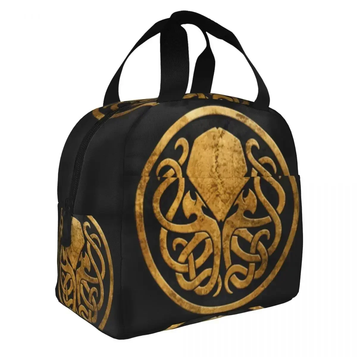 Custom Call of Cthulhu Lovecraft Lunch Bag Women Cooler Warm Insulated Lunch Box for Student School Lunch Bag