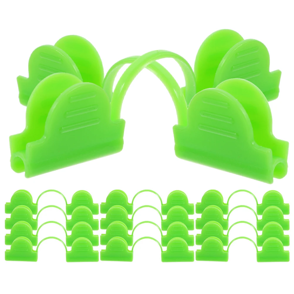 

50 Pcs Windproof Membrane Clamp Double Headed Plastic Clips Garden Greenhouse Accessories Fixing Clamps Easy Durable Gardening