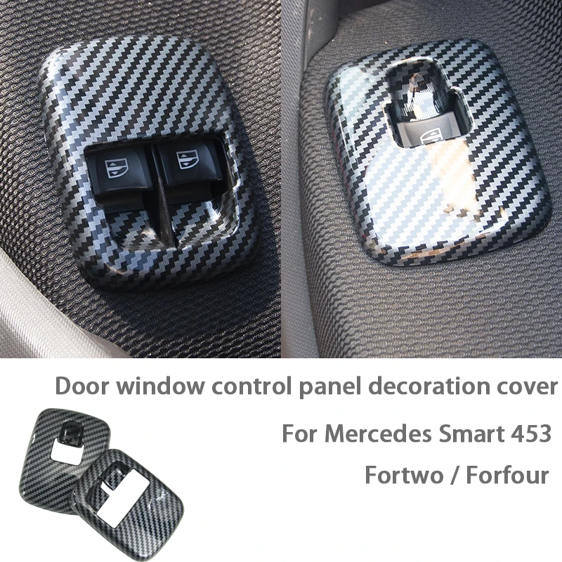 غطاء تزيين لوحة التحكم في نافذة باب السيارة لسيارة Mercedes Smart 453 Fortwo Forfour W453 ملحقات داخلية #1