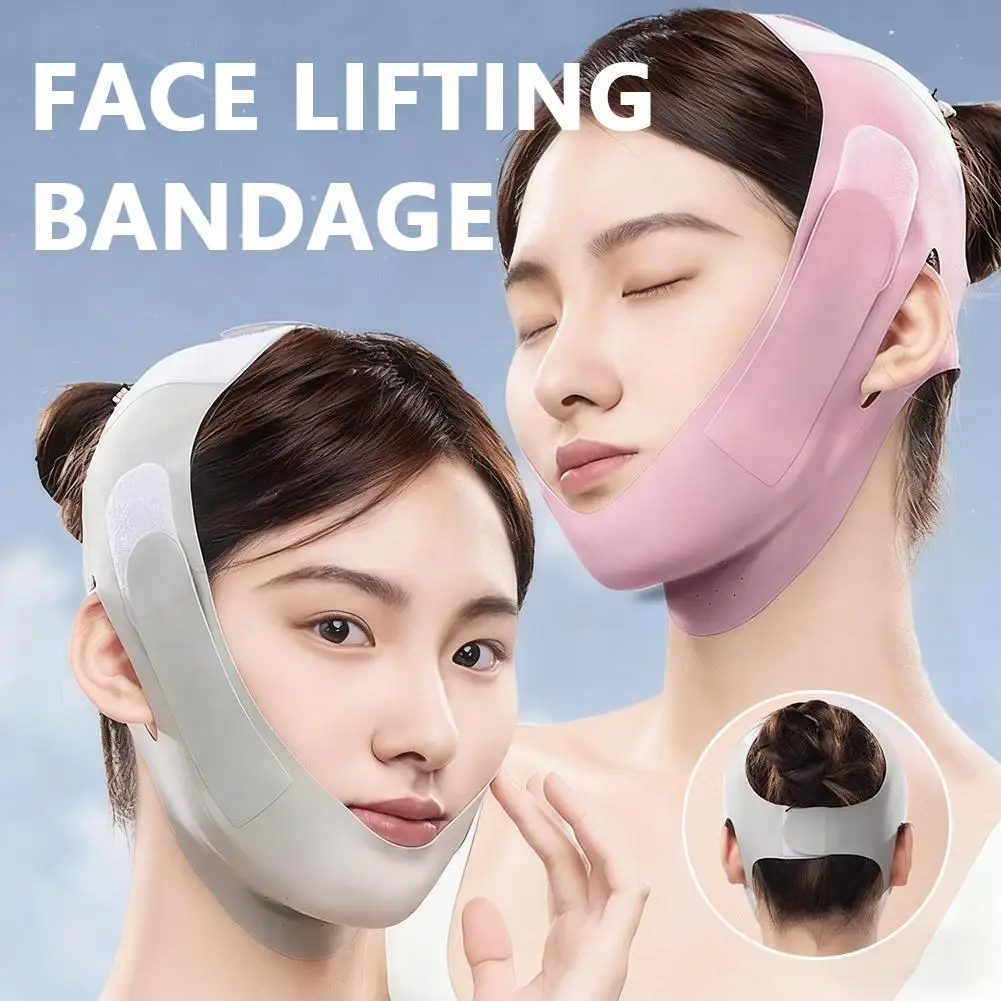 ضمادة رفع الوجه من بيوتي، حزام تنحيف الوجه على شكل حرف V، مخفض الذقن المزدوج، حزام العناية بالبشرة قابل للتعديل وقابل لإعادة الاستخدام #1