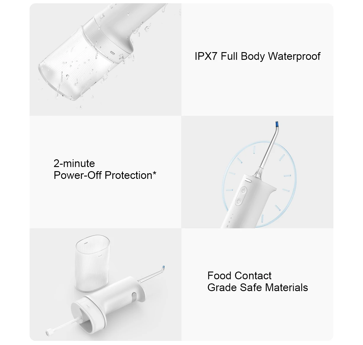 MIJIA Electric Oral Irrigator 2 – Ultrasonic, 3 Modes, 200mL Tank, 2-Min Auto-Off,90-Day Gentle Use,Water Flosser Dental
