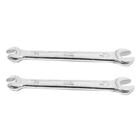 2X Silver Tone 5.5Mm X 7Mm U Shape Double Open-Ended Wrench Tool