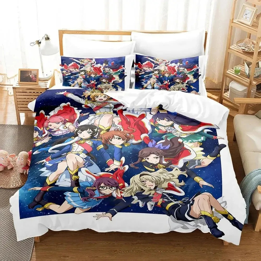 

Anime Revue Starlight Bedding Set Boys Girls Twin Queen Size Duvet Cover Pillowcase Bed Kids Adult Fashion Home Textileextile