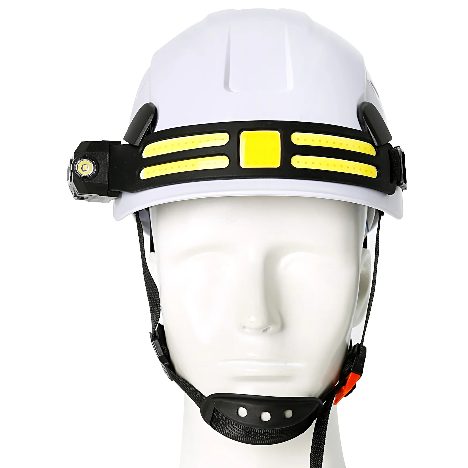 Casco de seguridad CE ABS ligero con tira LED tres en uno para obra - imagen 4