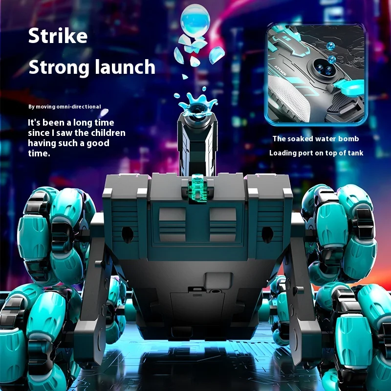 소년을위한 스턴트 원격 제어 탱크 장난감 오프로드 어린이 날 선물 특수 기술 제어 차량을 발사하는 물 총알