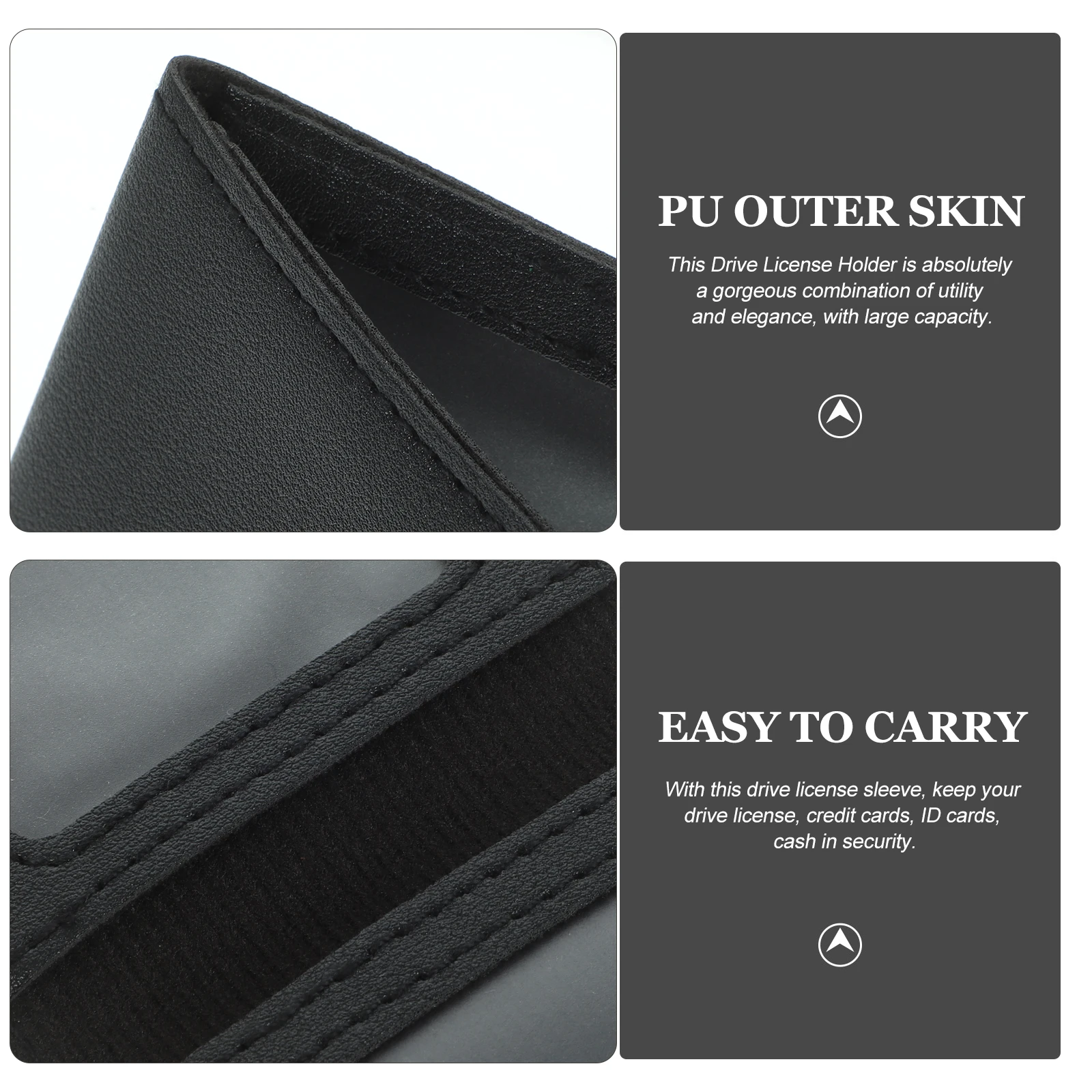 

5pcs Drivers License Holder Large Capacity Wallet for Men ID Cards Credit Bank Cards Cash Organizer Office Party Gift Card