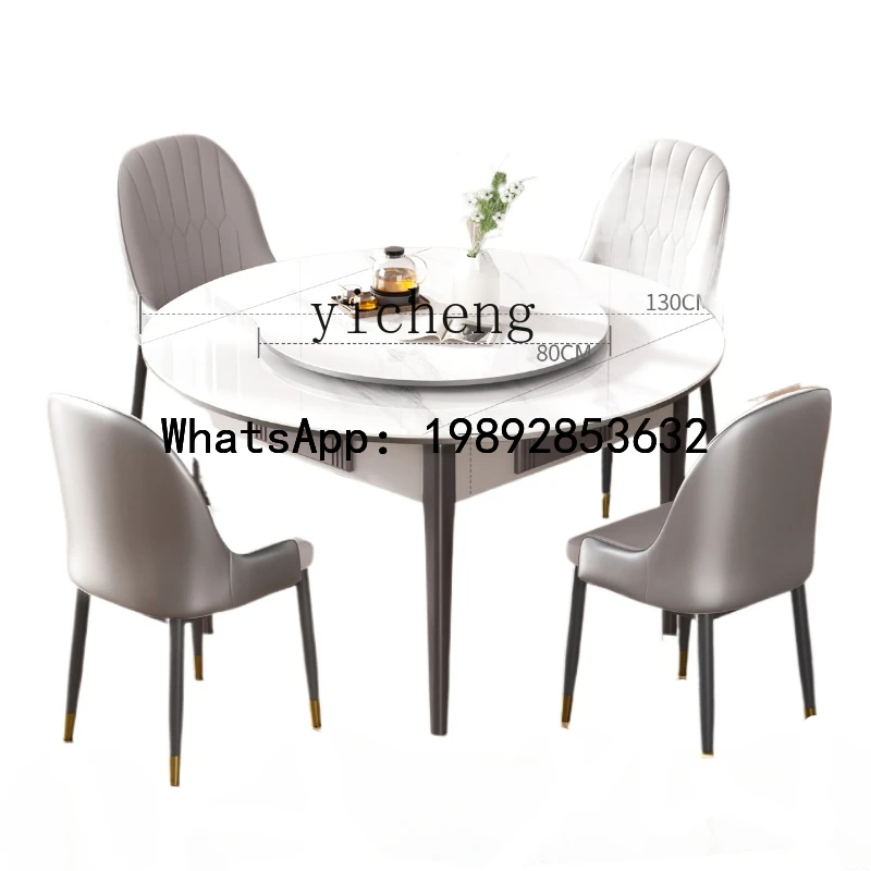 Rotary Round Table Solid Mahjong Machine Fully Automatic Household Electric Mahjong Table Dual-purpose Integrated Mahjong