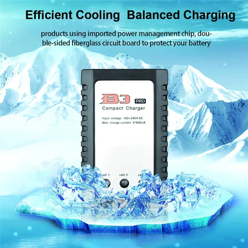 B3 Balanced Charger Model Aircraft Lithium Battery 2S3S7.4V11.1V Model Aircraft Remote Control Car Charger, Easy To Use US-Plug