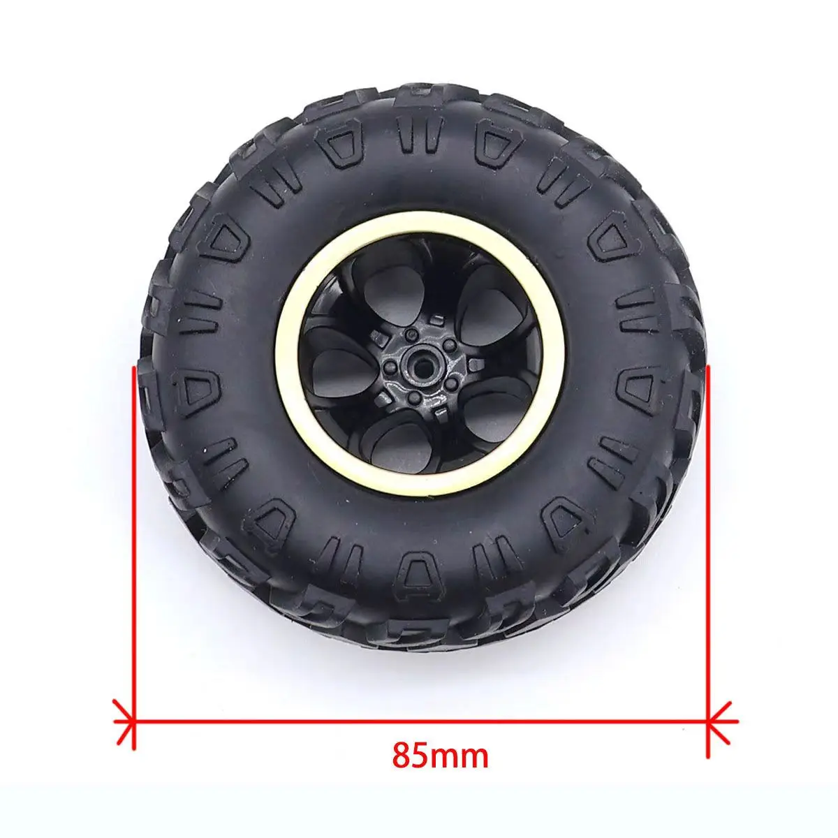 1/16 scale, diameter 85mm, width 40mm, coupler 7mm, hexagonal, remote control off-road toy car tire accessory