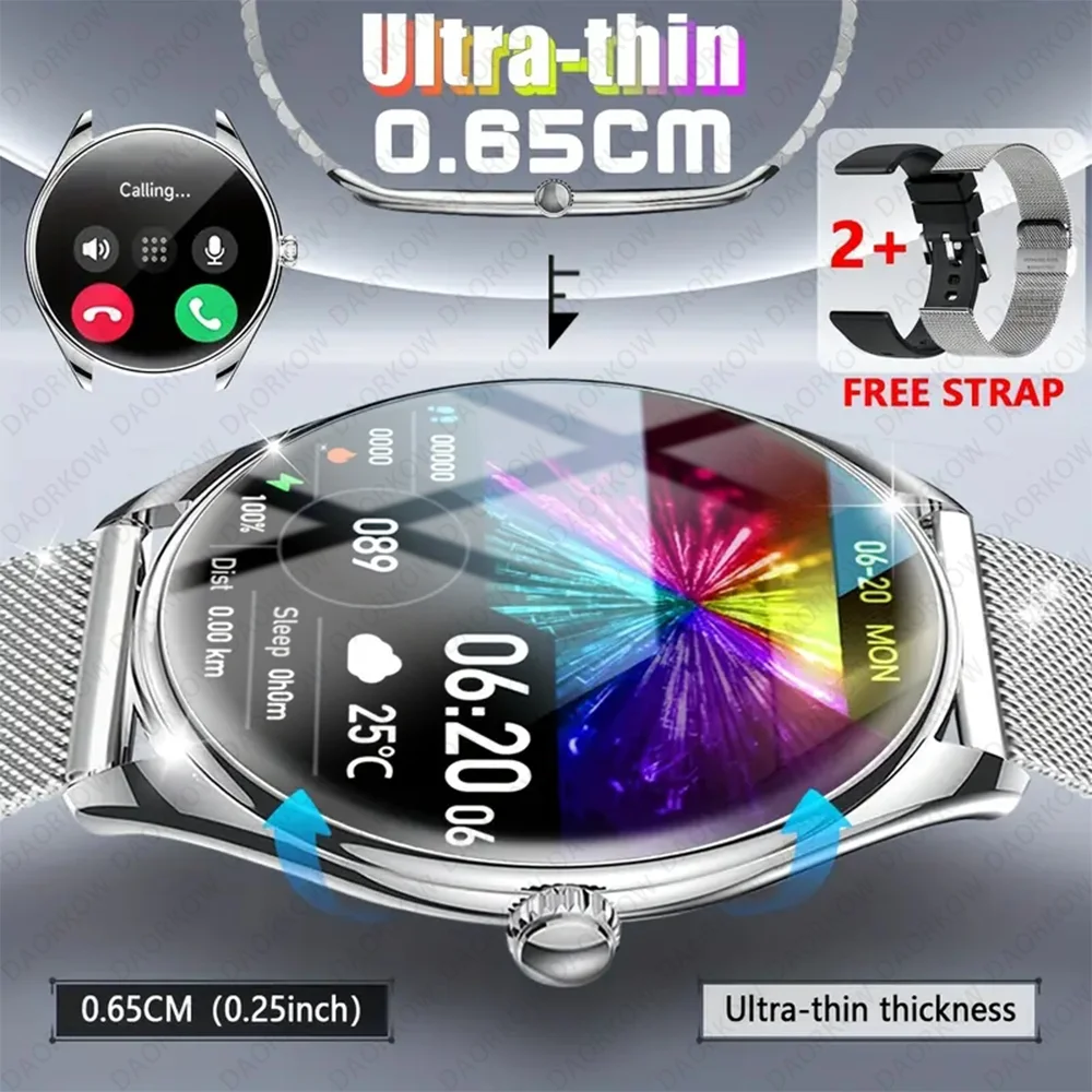 

Classic and fashionable ultra-thin smartwatch 1.43-inch AMOLED 6.5mm metal watch body call IP67 smartwatch for men and women