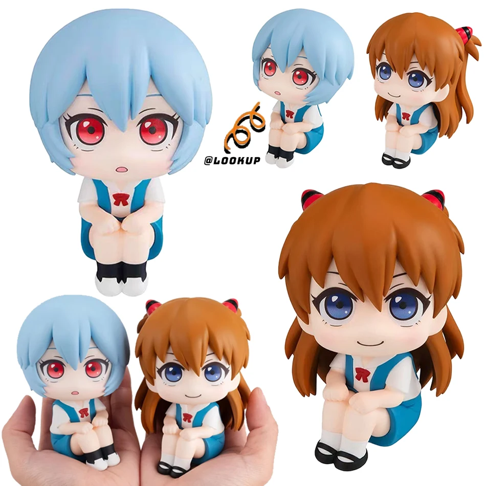 Figura de Anime Evangelion, Ayanami Rei, Asuka, Shinji, Figurita Kawaii, Decoración para Coche, Colección de Modelos de Anime