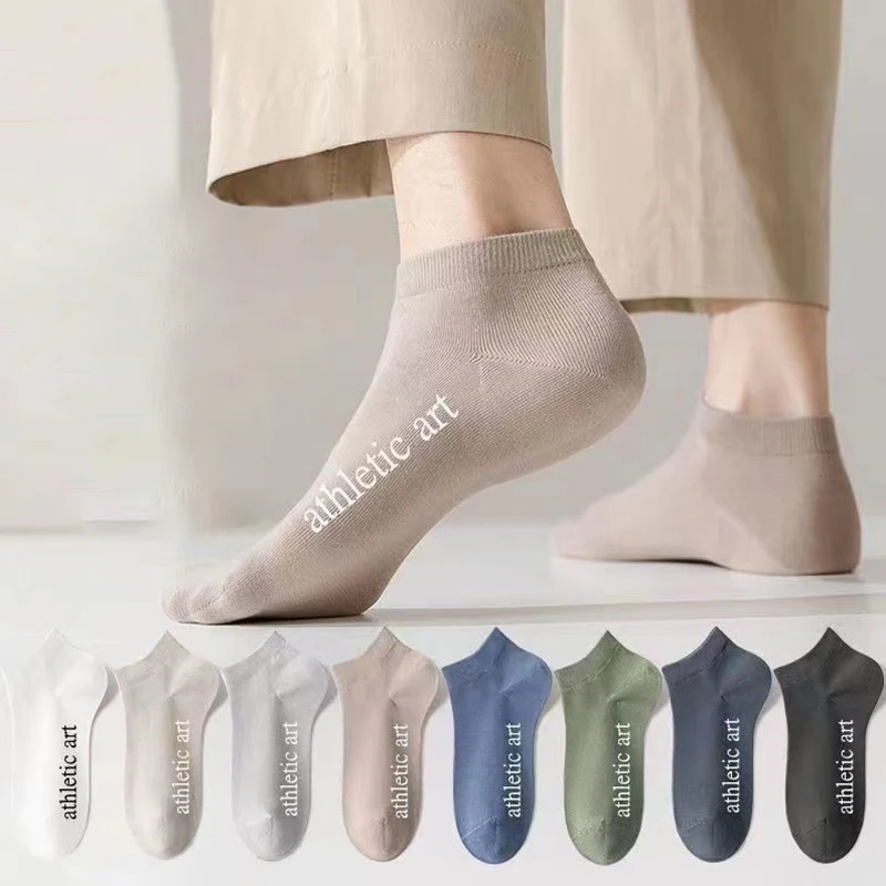 3 Pairs/Lot Men's Ankle Cotton Socks Hot Selling New Spring Autumn Low Tube Breathable Comfortable Simple Fashion Street Socks