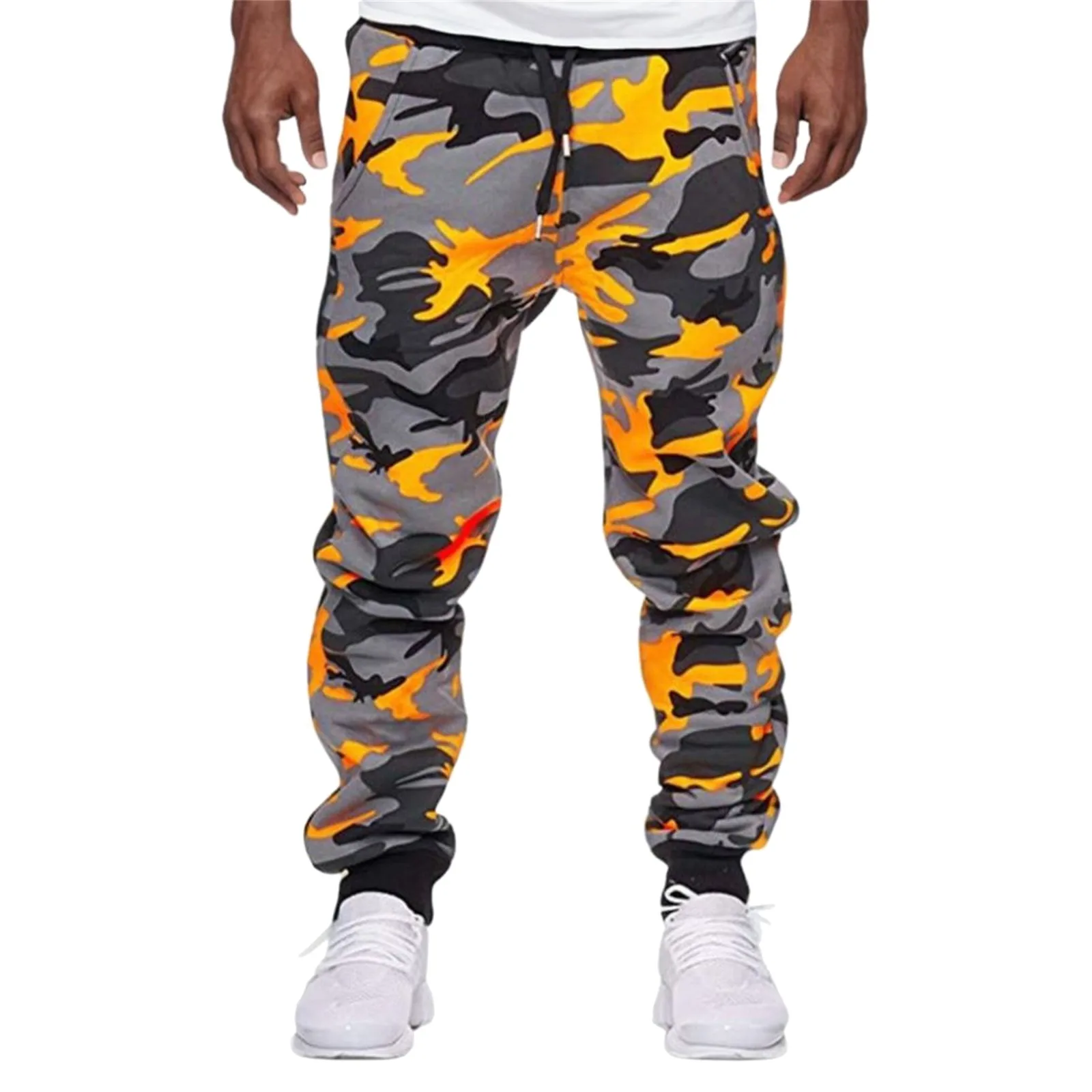 

Print Camouflage Men's Jogging Pants Fitness Casual Men's Sports Trousers Running Straight Military Men's Long Pants With Pocket