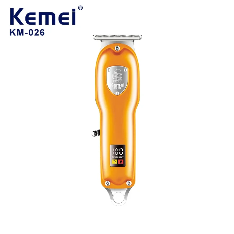 Kemei KM-026 Professionele Haar Snijmachine Cortadora De Pelo Elektrische Tondeuse DLC Draadloze Elektrische Tondeuse