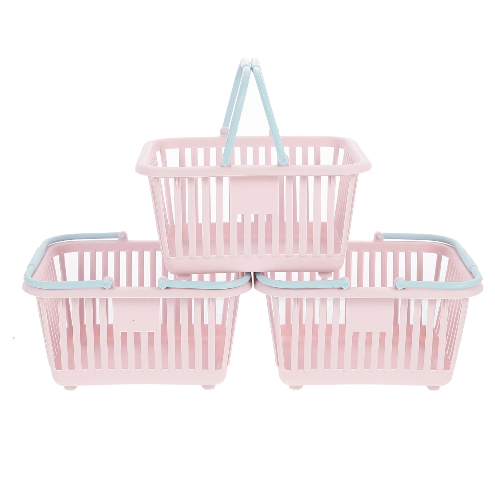 

3 Pcs Storage Basket Wear-resistant Fruit Home Vegetable Baskets Drawer Useful Bathroom Pp Handheld Shopping