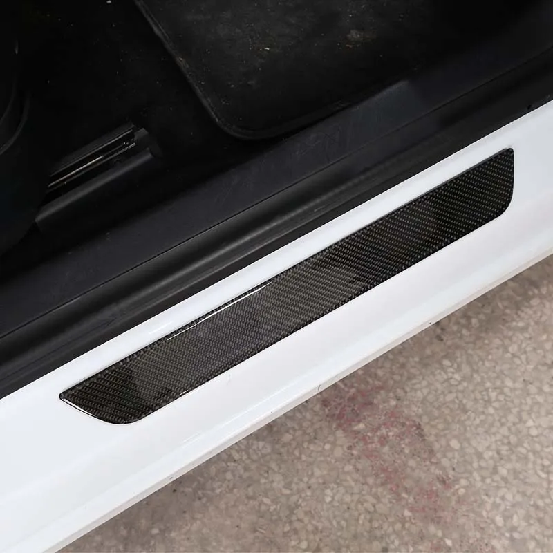 

Suetlcoity For Tesla Model 3 2017-2021 Soft Carbon Fiber Car Sill strip Cover Trim Sticker Car Accessories