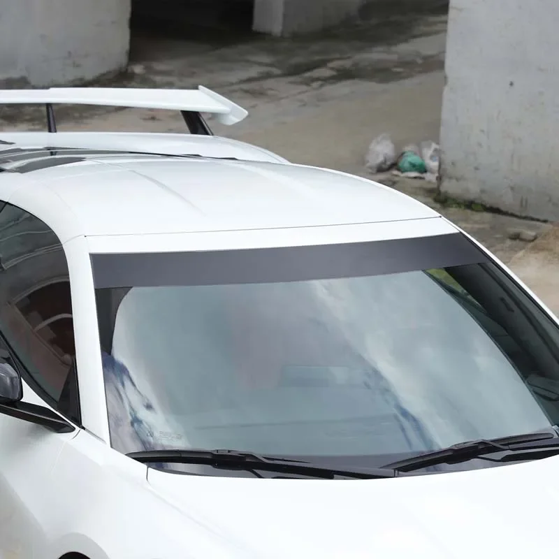 

1Pcs PVC black For Chevrolet Corvette C8 2020+ car front windshield sun visor sticker car exterior modification accessories