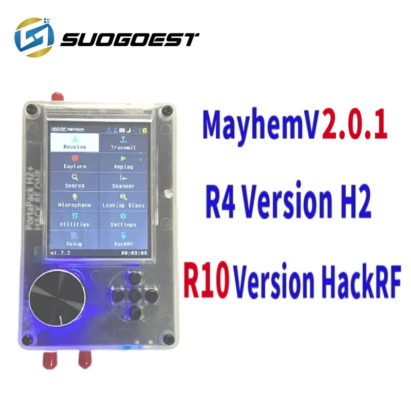 

HackRF One R10 Portapack H2 1MHz to 6GHz SDR With Mayhem 2.0.1 Firmware Flashed