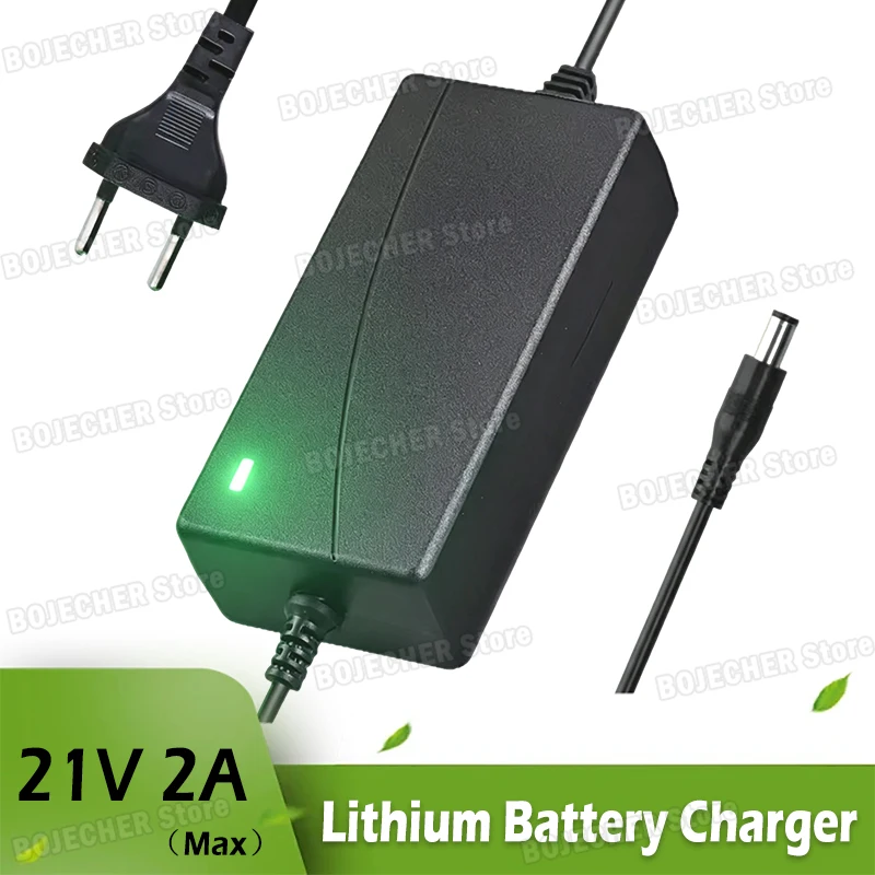 Lithium Battery Power Adapters DC 21V 2A Max For 21V 18V Electric Drill Screwdriver 18650 Battery Pack Li-ion Battery Charger