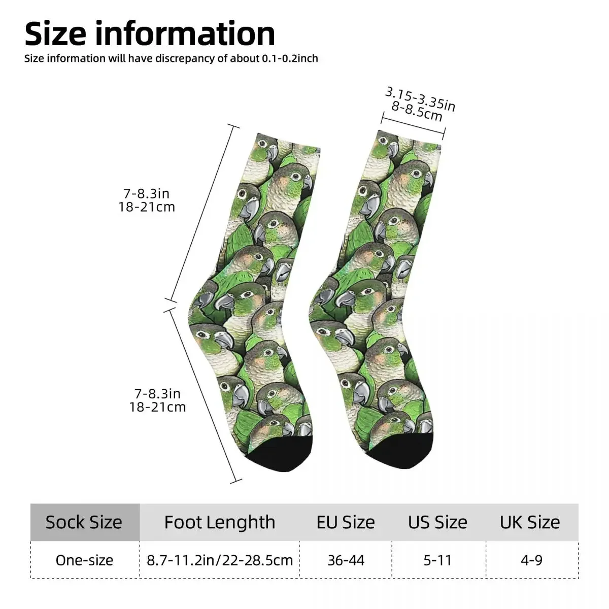 Green-cheeked Conures Socks Sweat Absorbing Stockings All Season Long Socks Accessories for Man's Woman's Christmas Gifts