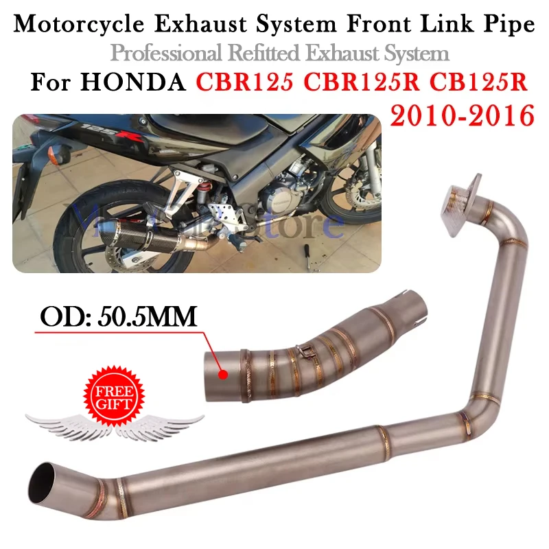 

Slip-On Motorcycle Exhaust Modify Muffler Escape Front Middle Link Pipe For HONDA CBR125 CBR125R CB125R CBR 125 125R 2010 - 2016