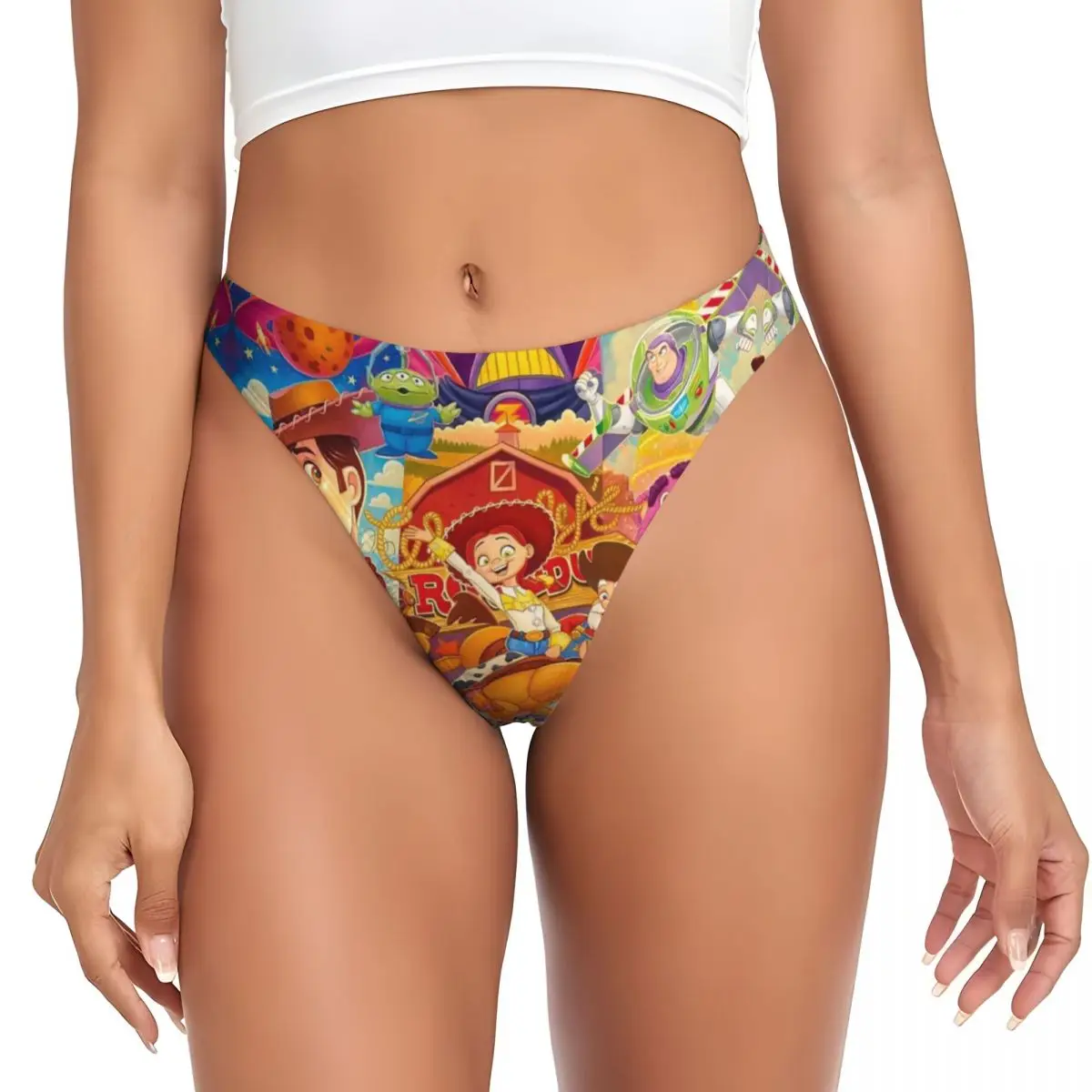 

Custom Toy Story Character G-string Thong for Women Comfort Stretch Panties Underwear