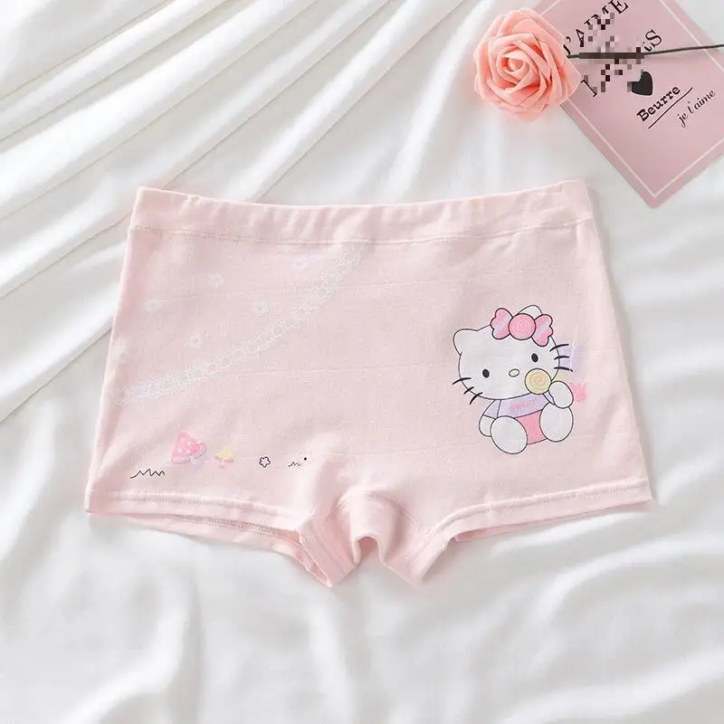 Sanrio Hallokitty Japanese Panties Cotton Boxer Briefs Schoolgirl Boxer Briefs Girl Cartoon Women's Panties Girl Clothes