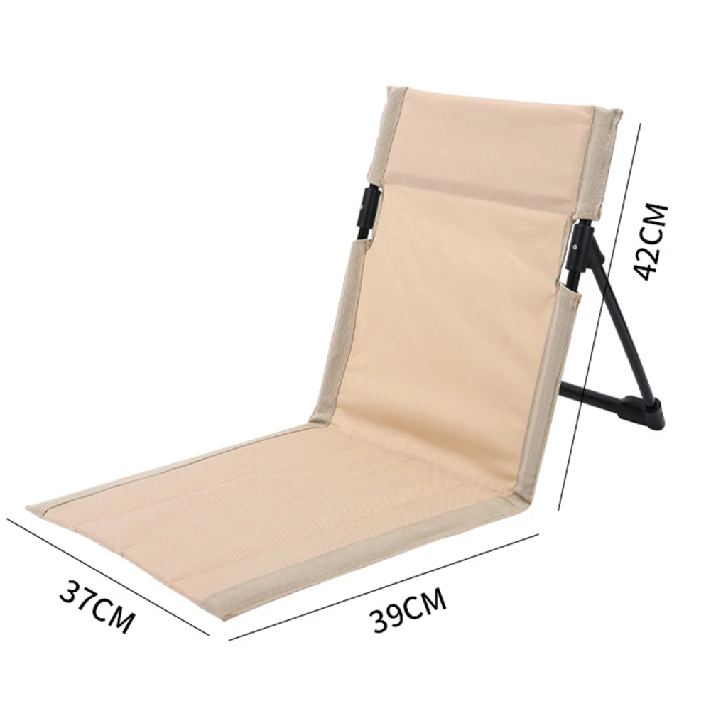 Imagem -03 - Ergonomic Single Back Foldable Camping Chair Cadeira Preguiçosa para Piquenique ao ar Livre e Praia Acessórios Portáteis 1pc