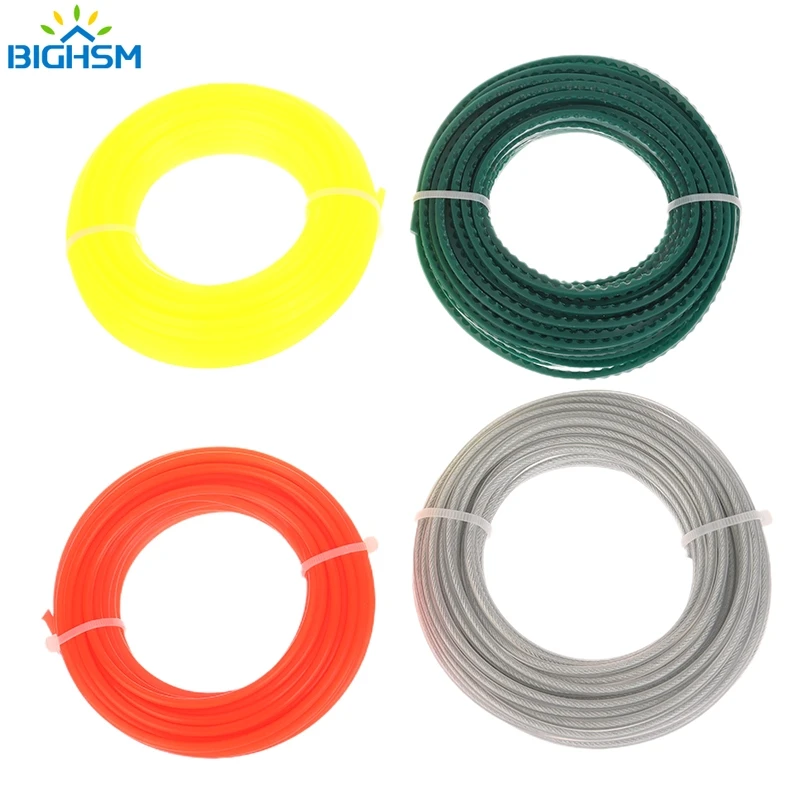 3mm Nylon Grass Trimmer Line Brush Cutter Head Strimmer Square Rope Mowing Wire Lawn Mower Fildebroussailleuse Garden Tool