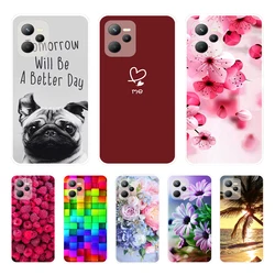 For Realme C35 Case RMX3511 Cute Tower Butterfly Soft Silicone Phone Cases For Oppo Realme C35 C 35 RealmeC35 Cover Coque Bumper