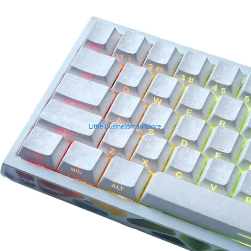 Mechanisches Tastatur-Tastenkappen-Set mit Karbonfaser-Textur, Seitendruck, OEM-Profil, 140-Tasten-Layout-Abdeckung für Home – Detail 4