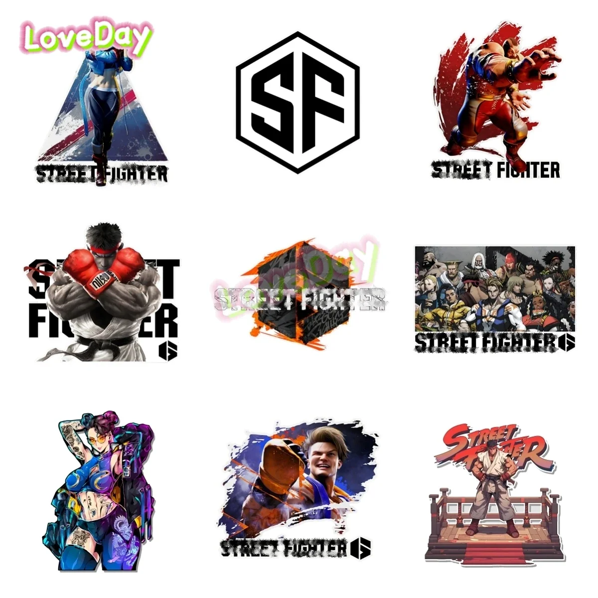 

Vinyl Colored Cartoon Decorative Car Stickers Street Tournament King of Fighters Game Anime Auto Motorcycle Glass Decals