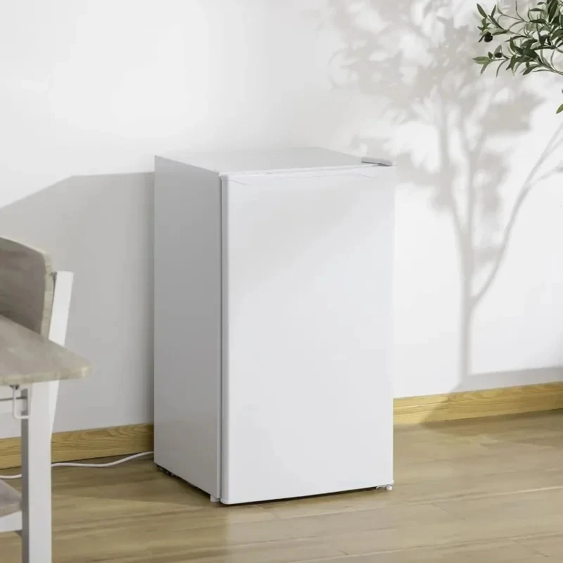 Mini Fridge with Freezer Compartment Single Door Compact Fridge with Adjustable Thermostat