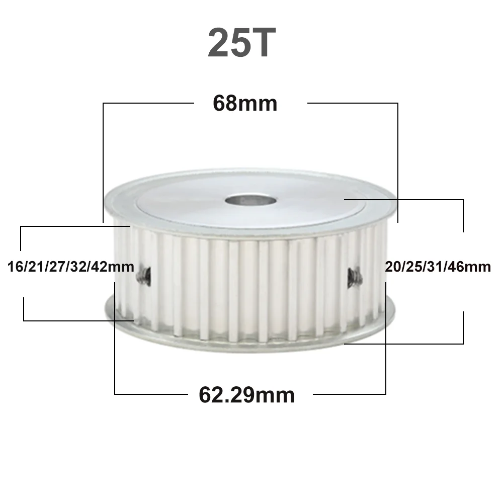 25Teeth HTD 8M Timing Pulley AF Type 8M 25T Synchronous Wheel for Belt Width 15/20/25/30/40mm Bore 8-35mm HTD Timing Belt Pulley