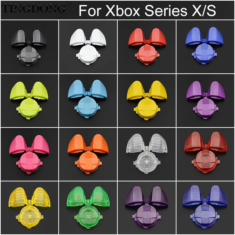 Ersatz-Tasten-Set für Xbox Series X/S Controller - Anpassbare D-Pad + LT RT Trigger-Tasten, Mehrfarbig Optional zur Reparatur