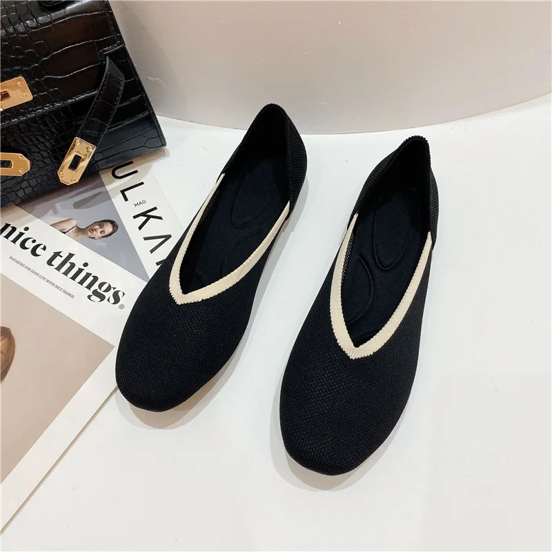 Low Minimum Custom Round Toe Soft Foot beds Anti Slip Women rubber flat shoes flat foldable ballet shoes after party slipper