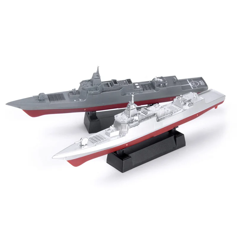 4D Plastic Assembly Warship Model Kits 1:1000 Scale 15cm Puzzle Military Toys For Children