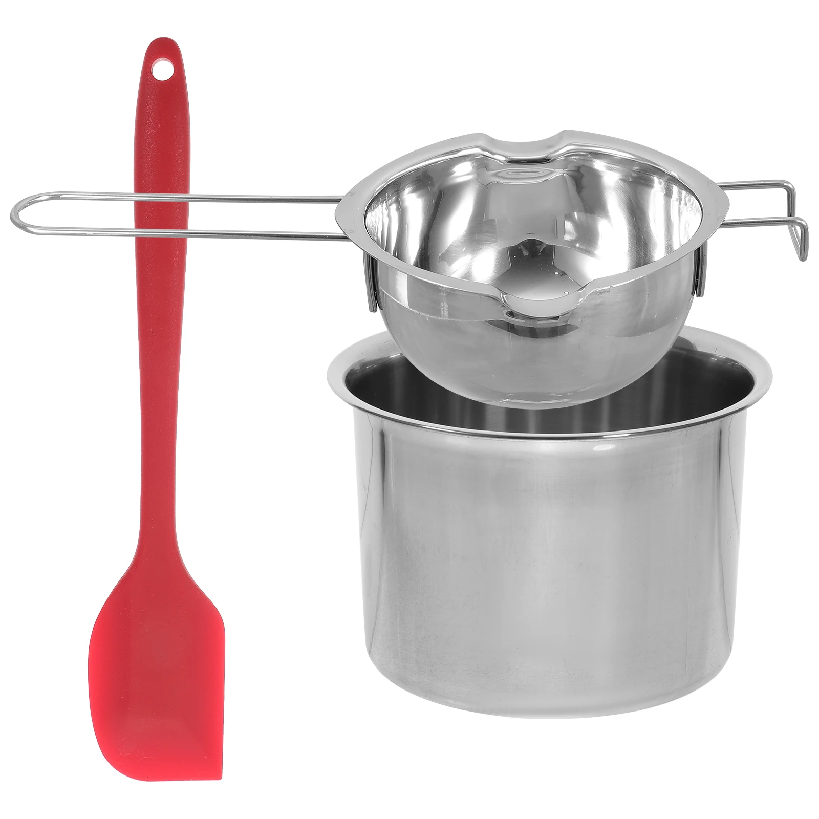 

6Pcs Melting Pot Stainless Steel Double Boiler Pot Set For Soap Wax Household Butter Cheese Fondue Pots Kitchen