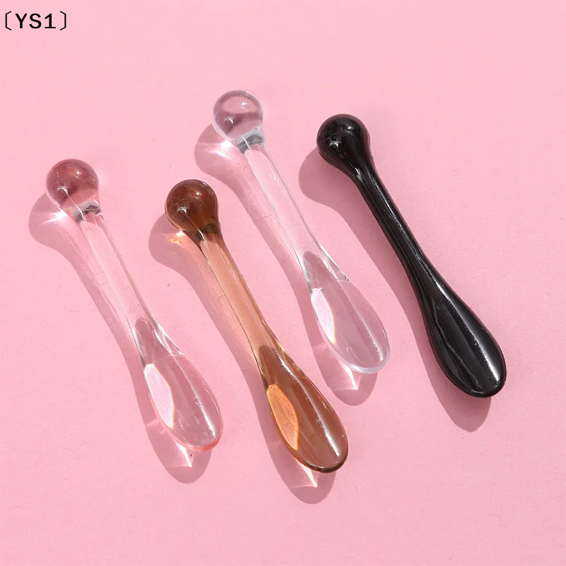 〔YS1〕1/3pcs Spatule cosmétique en acrylique avec boîte, cuillère à mélanger pour crème visage, masque, boue, outil de beauté, applicateur