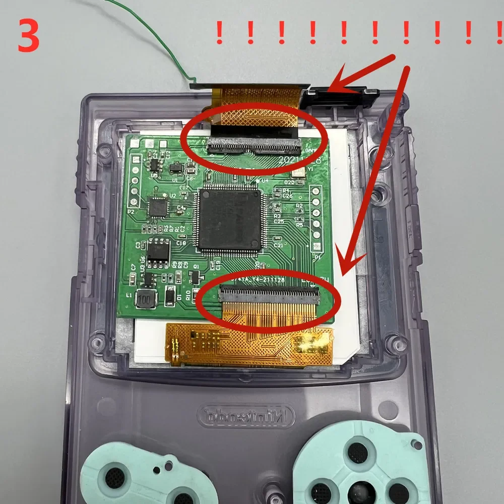 Original Size New 2.45 GBC IPS high Brightness LCD Screen for Nintendo Gameboy Color GBC LCD.No Need To Cut The Shell view 3