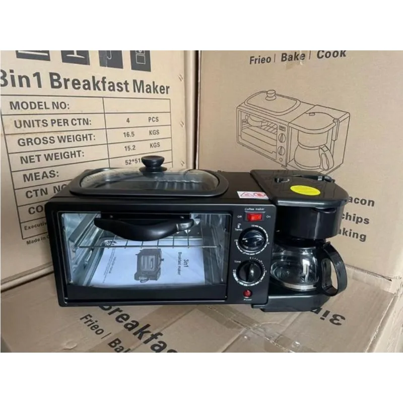 3-in-1多機能朝食メーカー-トースターオーブン-ミニベーカー-110v-220v-デュアル電圧-家庭用