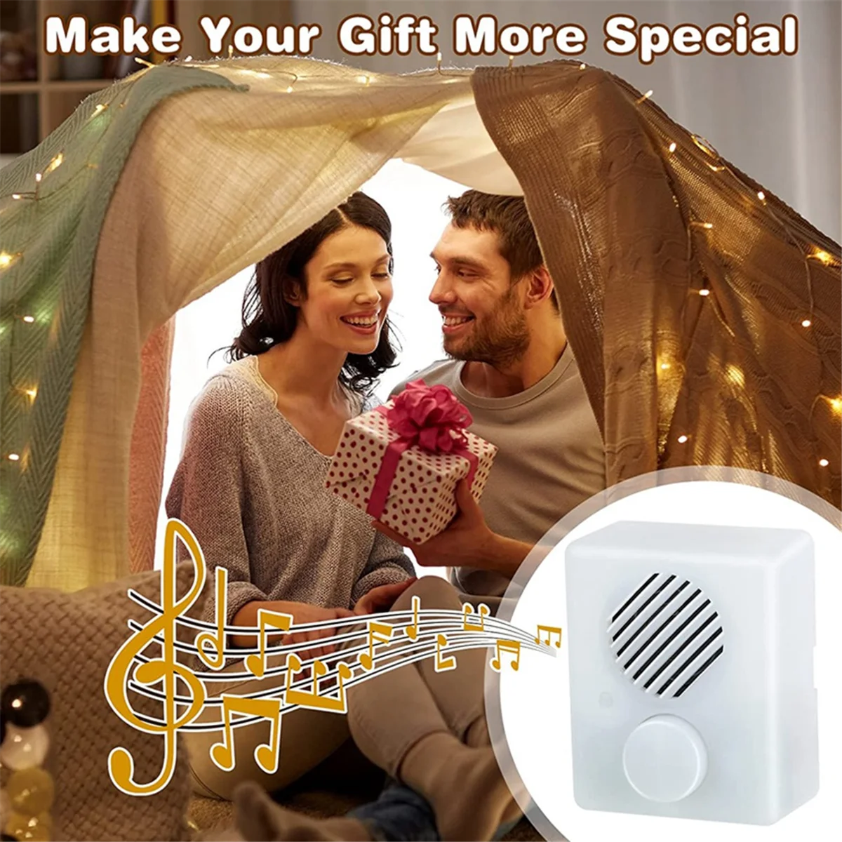 16M Sound Box for Stuffed Animals, 960 Seconds Push Button Sound Box, USB Voice Box Playing Button Device