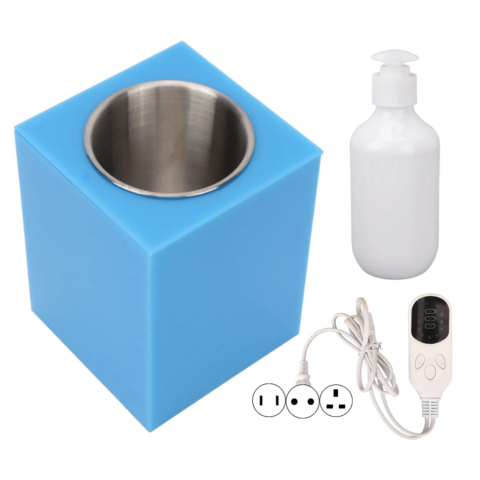 

Cream Warmer Massage Oil Heater Machine Adjustable 9 Temperature Control Timer Cream Lotion Bottle Warmer 110‑ Lotion Warmer