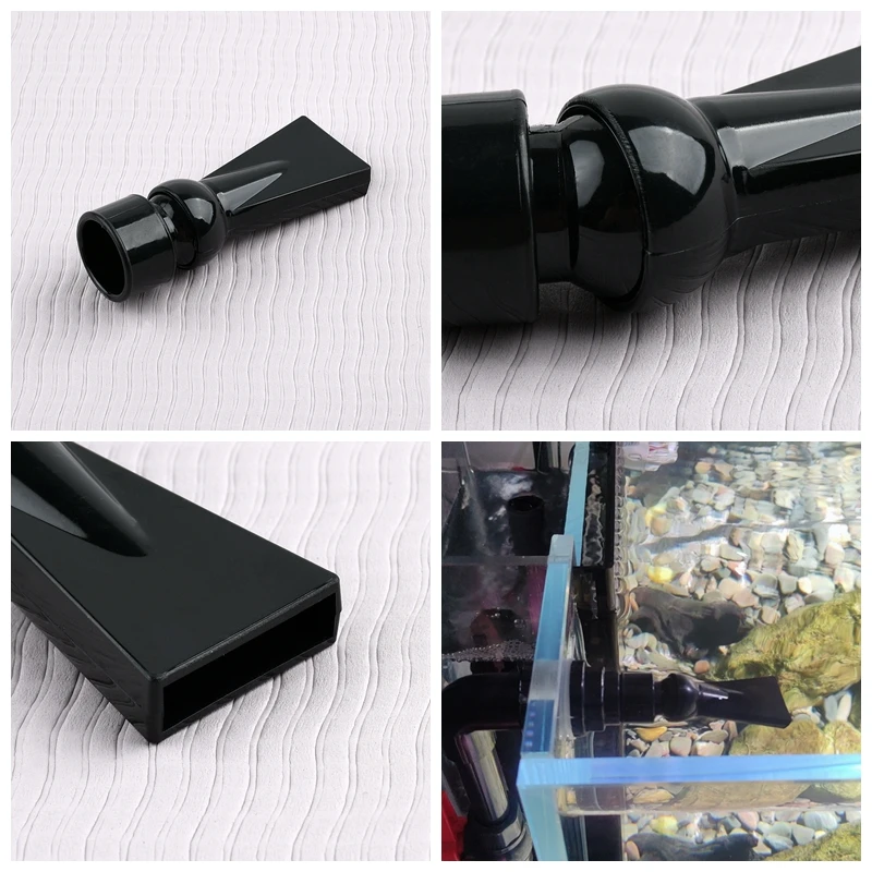 2 ~ 10 sztuk rura PVC uniwersalny wspólne kaczka dziób dysza regulacja kierunku przepływu 360 stopni Fish Tank tlenu zwiększenie rury akwarium