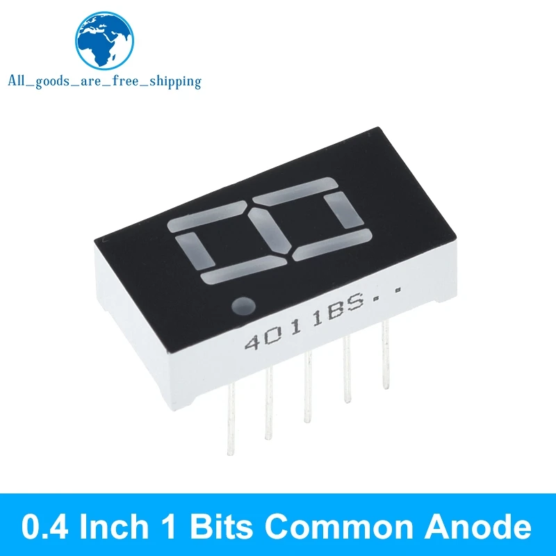 Tubo Digital Display LED para Arduino, ânodo comum cátodo, Display LED, DIY Red Board, 1Bit, 2 Bit, 3 Bit, 4 Bit, 0.4 ", 7 Segment