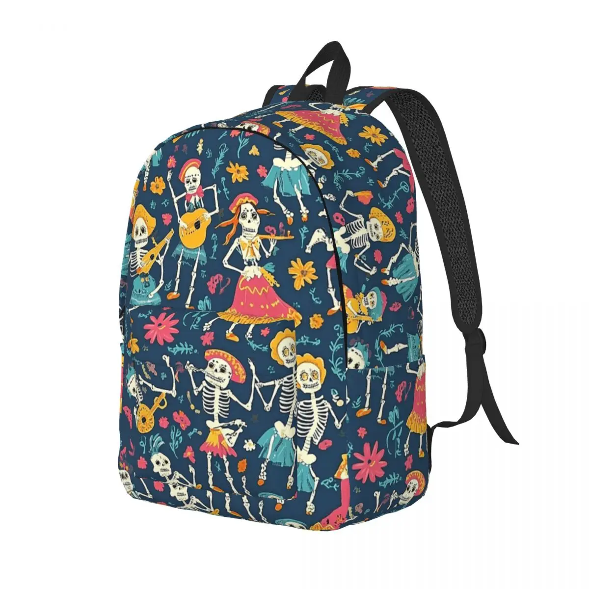 

Souls Dance Skeletons For Day Of The Dead Backpack Daypack Large Capacity Kids BookBag School Bag Shoulder Bags for Boys Girls